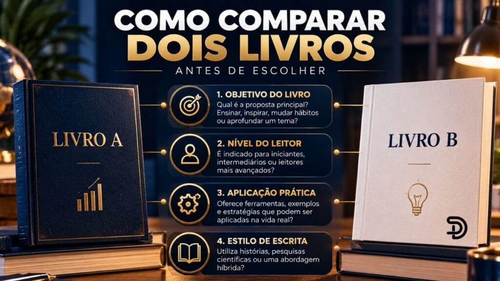 Como comparar dois livros considerando objetivo